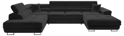 Produktbild von MIRJAN24 Wohnlandschaft Torezio Bis, Stilvoll Eckcouch mit Bettkasten und Schlaffunktion, Einstellbare Kopfstützen, 346x203x70-90 cm (Farbe: Polo 897, Seite: Links)