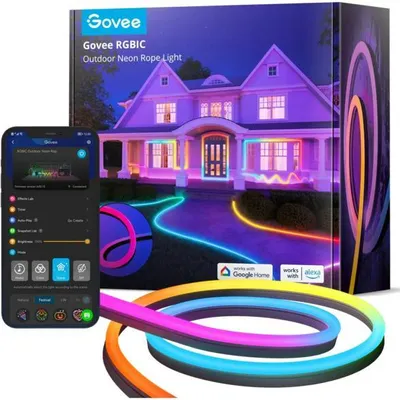 Zdjęcie produktu dla Govee Zewnętrzna Neonowa Taśma LED RGBIC Wi-Fi Bluetooth 10 m H61A8