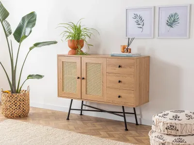 Obrázek produktu pro Skye Decor, Nala 120 - Natural, skříně do obývacího pokoje, Natural, 120 x 90 x 40 cm