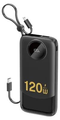 Image de Powerbank Dudao K13 10000Mah avec câble intégré - Noir
