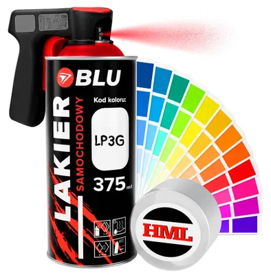 Zdjęcie produktu dla Lakier samochodowy spray LP3G czerwony flashrot do VW SEAT + pistolet BLU