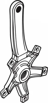Produktbild von SHIMANO Kurbelarm FC-R603 links - 175 mm, Tandem, ca. 308 g.