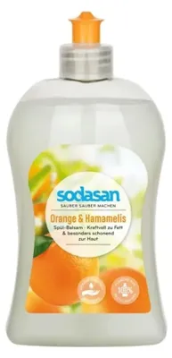 Immagine prodotto di Detersivo piatti ecologico, balsamo, arancia e hamamelis 500 ml, detersivo delicato