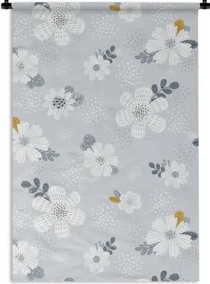 Produktbild von MuchoWow® Wandteppich Wandbehang Design - Pflanzen - Blumen 120x180 cm Tapisserie Dekoration Wandtuch - Schlafzimmer - Dekorationen für das Haus
