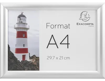 Produktbild von Exacompta 5x Wandplakatrahmen + Rahmen Aluminium A4, Exacryl, Kristall, 8494358D