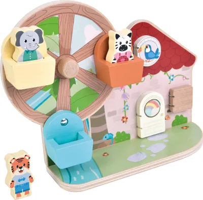 Produktbild von small foot Motorikspielzeug Riesenrad „Jungle Friends“, Motorikspielzeug, Holz, ab 12 Monate, 12764