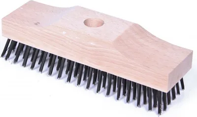 Produktbild von Drahtschrubber Drahtbürste Schrubber 6x18 reihig Stahlbürste Stahlschrubber Moosschrubber Grillschrubber