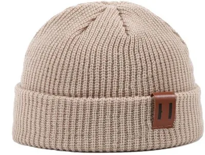 Produktbild von Gebreide wollmütze - Beige - Uni - Wintermütze