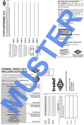 Produktbild von Ersatzgutschein Stempelplattefür Trodat 4915