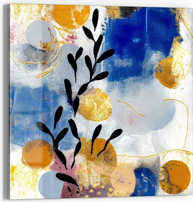Produktbild von DEQORI Glasbild Echtglas 30x30 cm 'Farbenfrohe Reflexion' Wandbild Bild modern Deko