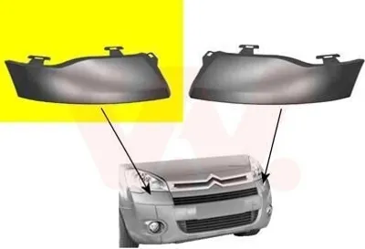 Image de VAN WEZEL 0905512 Calandre Calandre avant pour CITROËN BERLINGO (B9) Droite Bas