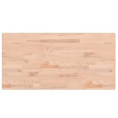 Image de vidaXL Plan de toilette 100x50x4 cm bois massif hêtre
