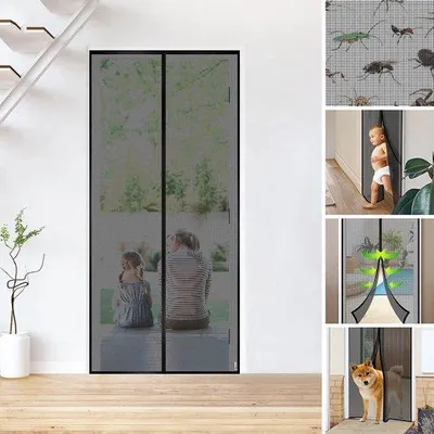 Zdjęcie produktu dla Magnetyczna siatka balkonowa, 110 x 220 cm, przezroczysta, automatyczna