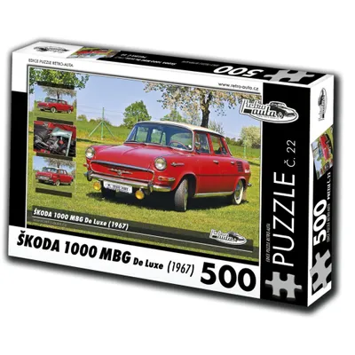 Obrázok produktu pre RETRO-AUTA Puzzle č. 22 'koda 1000 MBG De Luxe (1967) 500 dielikov