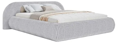 Produktbild von Selsey Shels Low – Polsterbett 140x200, Breitcord, Grau