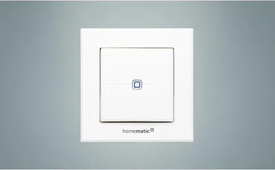 Imagen del producto de Homematic IP, interruptor de pared, doble. (Modelo: HMIP-WRC2)