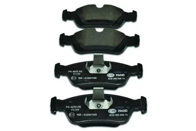 Produktbild von Bremsbelagsatz Scheiben mit Verschleißwarnanzeige 17,8 mm HELLA für u.a. BMW 3er