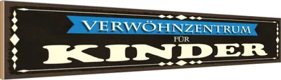Produktbild von vianmo Holzschild 10x46 cm Verwöhnzentrum für Kinder Dekoration