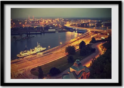 Produktbild von Bild - Bilderrahmen - 100 cm x 70 cm - MDF - Rahmen - Foto - Wandkunst Szczecin Polen