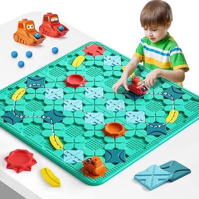 Produktbild von Interaktives Straßenbau-Spiel, Labyrinth für Kinder, Früherziehung, 206 Level, Eltern-Kind-Spiel, Entwicklung & Spaß