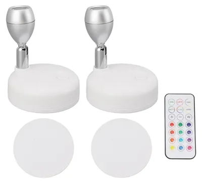 Obrázok produktu pre Bezdrôtové vnútorné bodové osvetlenie s diaľkovým ovládaním, 13 farieb, otočné, napájané batériami, určené na zvýraznenie obrazov