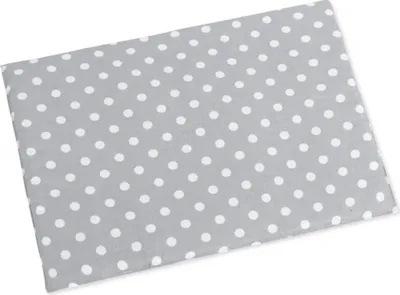 Obrázek produktu pro Polštářek pro kojence do postýlky - 42x32 cm - tenký - Šedá,Bílá