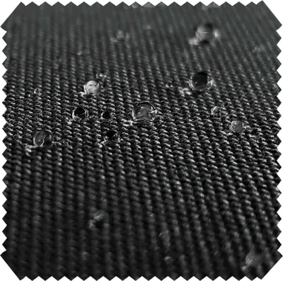 Produktbild von novely® ARAGON Wasserabweisend - Premium Acryl Outdoor-Stoff  Polsterstoff in Baumwoll-Optik für Gartenmöbel Meterware 1lfm - Farbe: 03 Schwarz