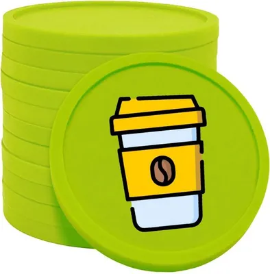 Immagine prodotto di Gettoni consumo CombiCraft Coffee-To-Go verde lime - Ø29mm - 100 pezzi