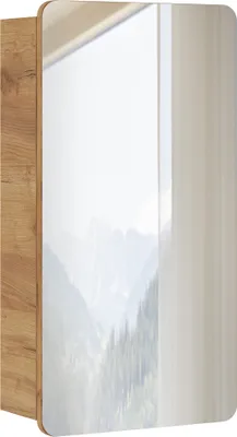 Produktbild von Kleiner Spiegelschrank 40 cm LUTON-56 in Wotan Eiche Nb. Nb. B/H/T ca. 40/75/16 cm