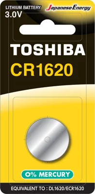 Zdjęcie produktu dla Bateria Specjalistyczna TOSHIBA Litowa CR 1620 3V Blister 1szt