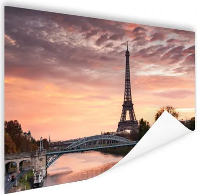 Produktbild von MuchoWow® Poster Paris - Eiffelturm - Brücke 60x40 cm - Schlafzimmerdekoration