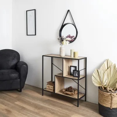 Produktbild von Holz- und Metallregal Edison 80 x 30 x 79.5 cm