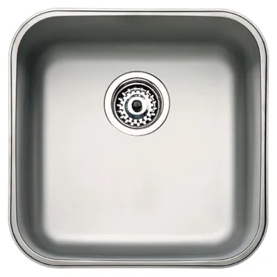 Unterbauspüle 1 Becken, 50 cm, Edelstahl gebürstet