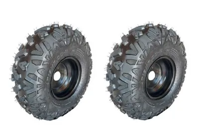 Productafbeelding van Vierwielerbanden, reservebanden, set van 2, complete wielset 19x7-8, velg met 3 gaten, voorzijde