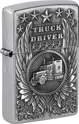 Obrázek produktu pro Zippo zapalova? Truck Driver emblém kamion chrom v?truodolný kovový