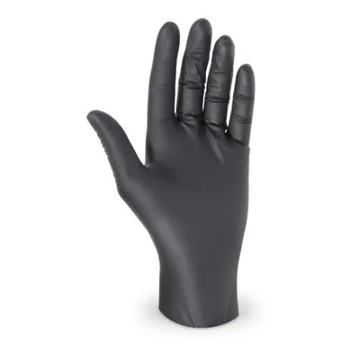 Produktbild von 100x Nitril Einweghandschuhe puderfrei extrem reißfest schwarz Gr. L