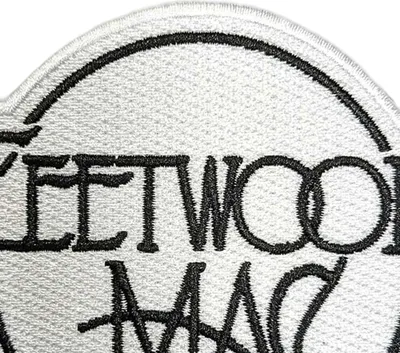 Produktbild von Fleetwood Mac - Logo - Aufnäher zum Aufbügeln "Classic", gewebter Stoff RO11844 (Einheitsgröße) (Weiß/Schwarz)
