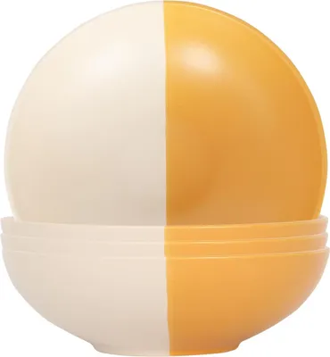 Produktbild von Nicola Spring Nudelschalen aus getauchtem Steingut – 20,5 cm – Senf – 4er-Pack