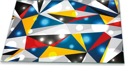 Produktbild von Herdabdeckplatte Glaskeramikfeld Spritzschutz Glas Universal Deko 80x52 Abstrakt Bunt