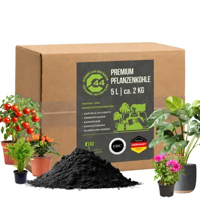 Produktbild von C44 Premium Pflanzenkohle | -Bodenhilfsstoff - 5L