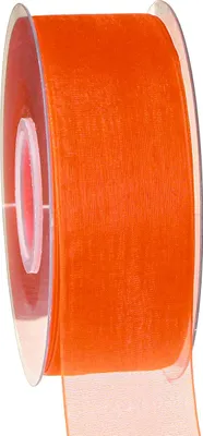 Produktbild von Organzaband Geschenkband Orange 40mm 50m Dekoband Schleifenband