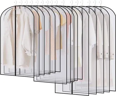 Image de Sacs de protection pour vêtements avec fermeture à glissière - Protection des vêtements - 16 pièces