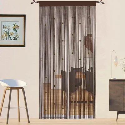 Produktbild von Schwarze Türvorhang 90x200cm Raumteiler