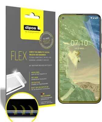 Obrázek produktu pro 2x ochranná fólie pro Nokia 8.1 Plus, 100% pokrytí displeje, dipos Flex