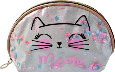 Produktbild von Clayre & Eef Damenkulturtasche 22x8x14 cm Beige Polyester Katze