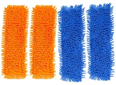 Produktbild von Wischmopp Bezug 4 Stück, Mikrofaser Ersatzbezug 42 cm für Bodenwischer, geeignet für Laminat und Marmor