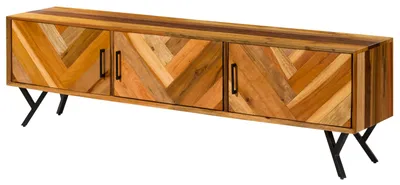 Immagine prodotto di MASSIVMOEBEL24 | Mobile Tv in legno di legno riciclato 200x40x56 laccato naturale AVIGNON #140
