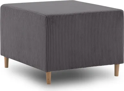 Produktbild von Pouffe-Fußhocker, Sitzpouf 64x55cm Fußhocker Für Sessel FIREZE, Dunkelgrau​​