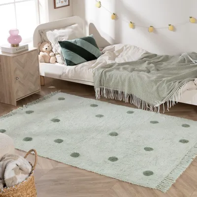 Zdjęcie produktu dla Volero - Dywan do pokoju dziecięcego – Lou Dots Zielony - 80x150cm