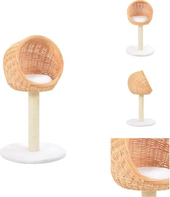 Obrázok produktu pre vidaXL Škrabadlo pre mačky sisal Prírodné vŕbové drevo - Škrabadlá
